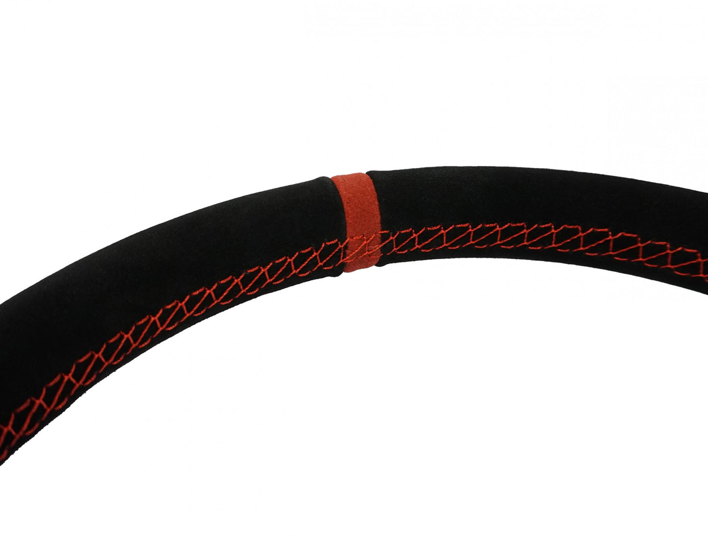 Deep Dish Suede Steering Wheel 13 Inch Diameter Red PRP Seats