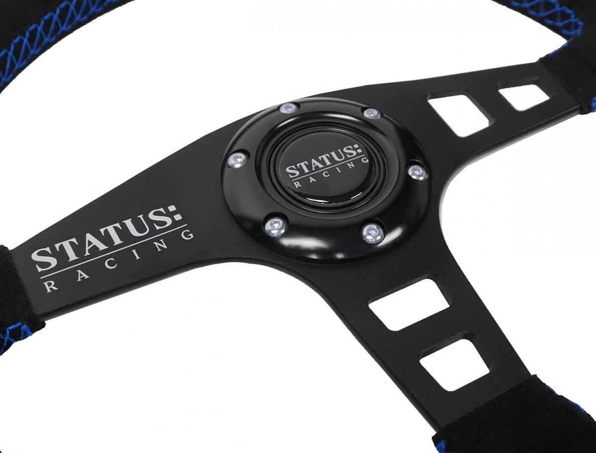 Flat Suede Steering Wheel 13 Inch Diameter