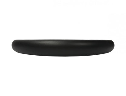 Flat Leather Steering Wheel 13 Inch Diameter Black PRP Seats