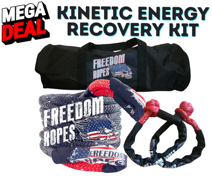 1/2"x20' Kinetic Energy Recovery Rope Kit (comes with Rope, 2 Soft Shackles, and a Bag)