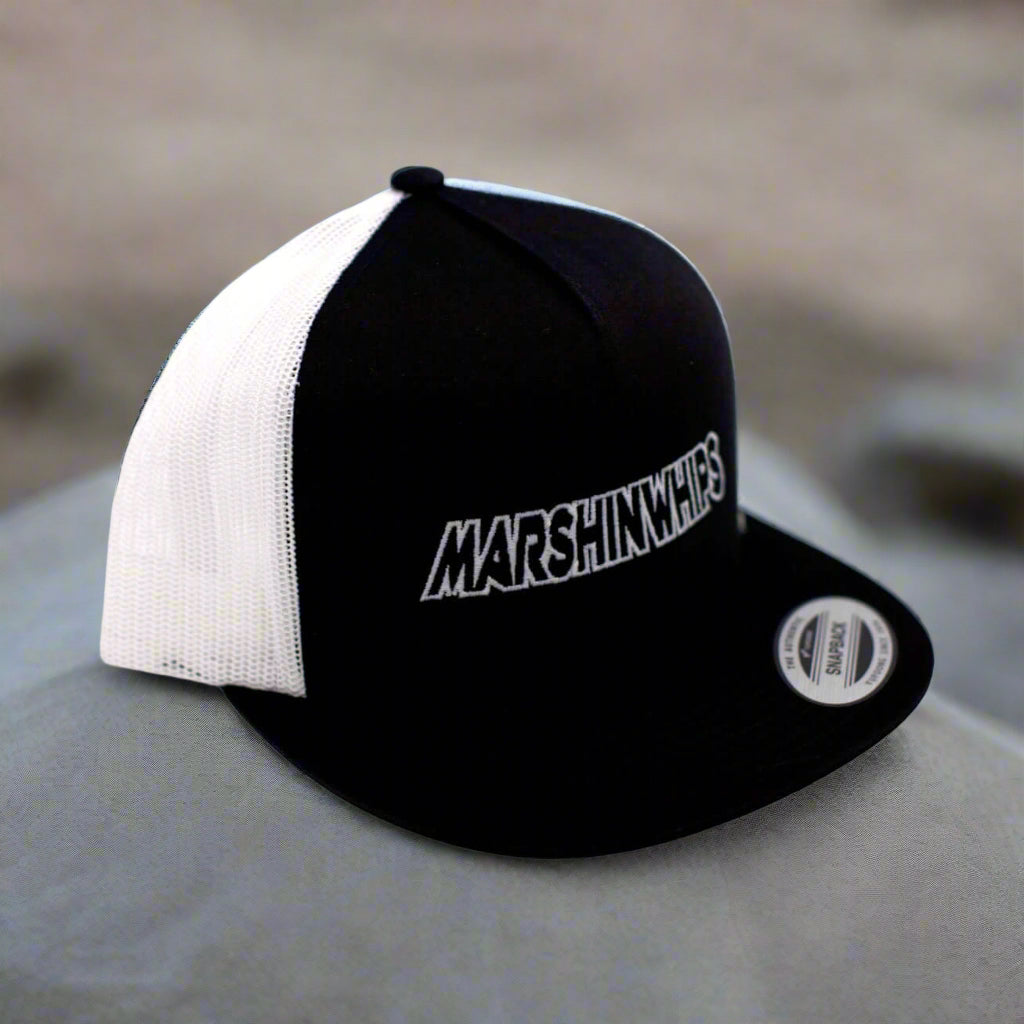 Marshin Whips Signature Flat Bill Snapback Hat | Premium Off-Road Headwear
