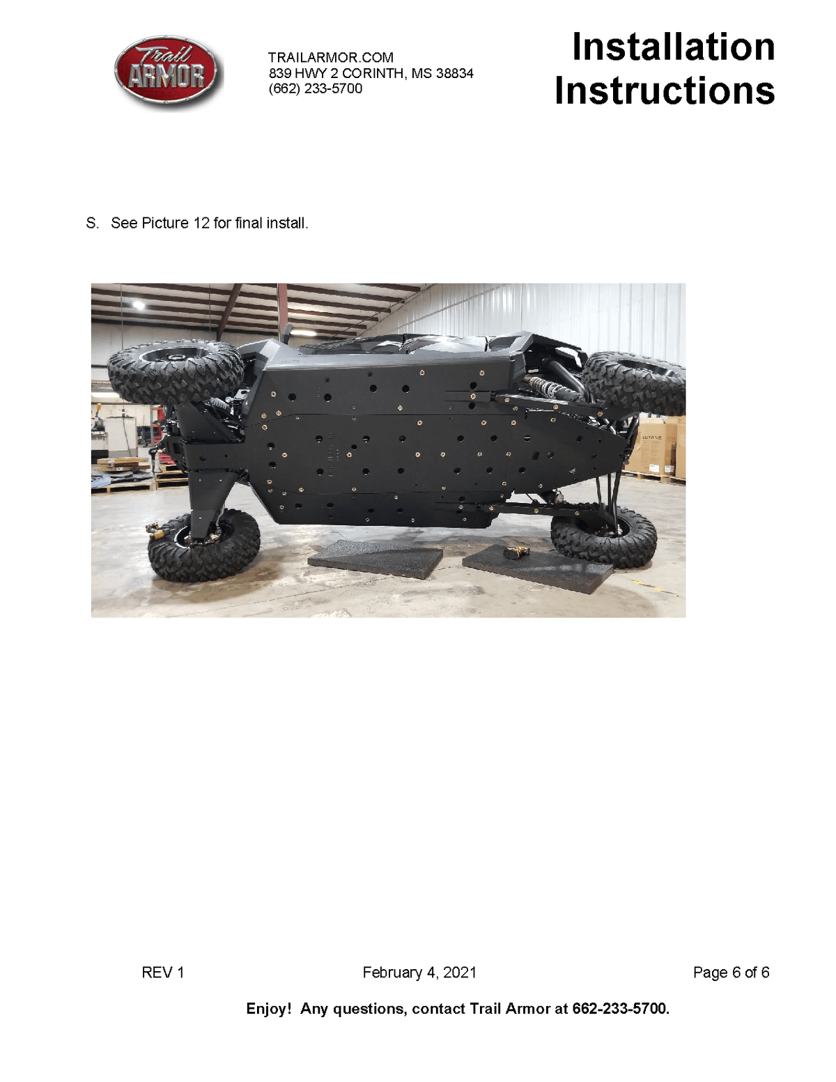 Trail Armor Full Skid Plate for Polaris RZR Pro XP 4