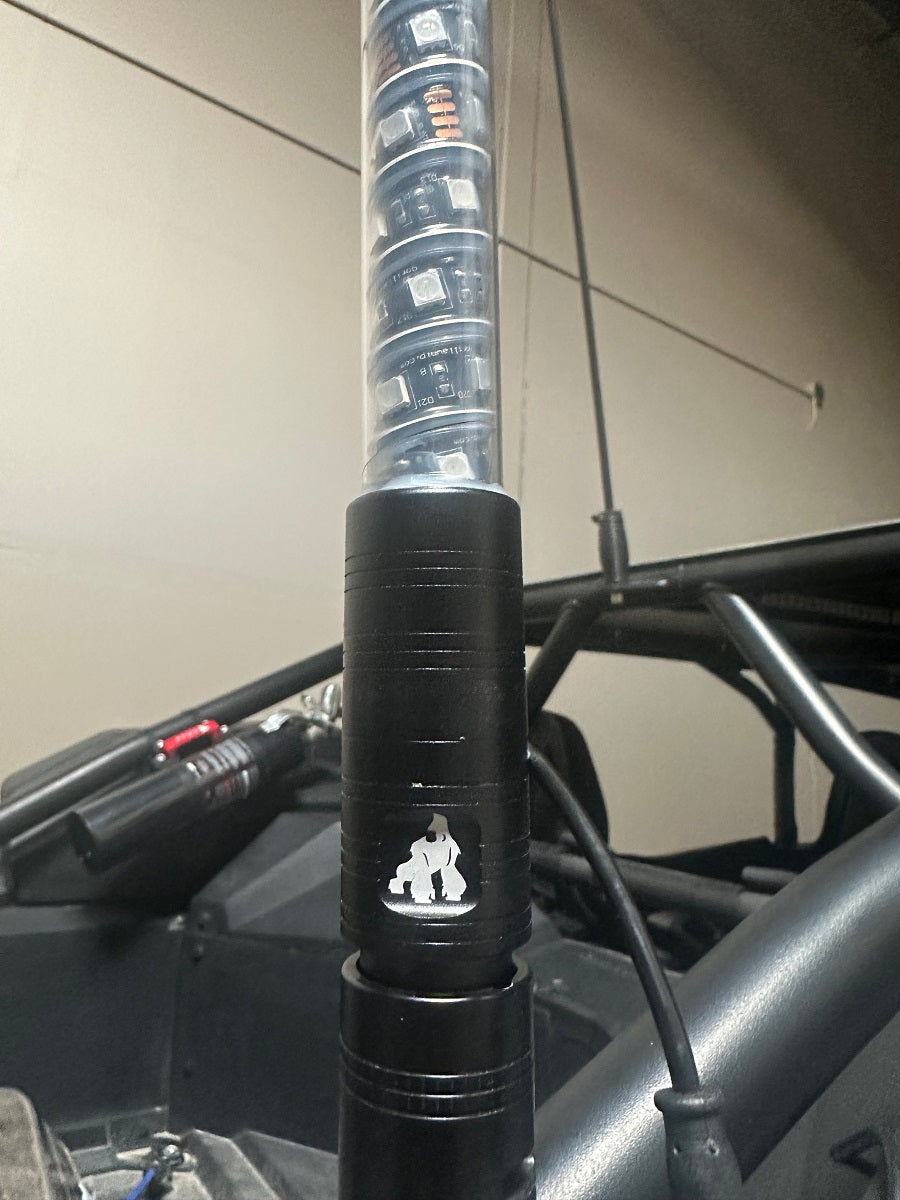 4' LED Whip Xtreme Pro Pair - RGB Twisted Poly Tube Encased
