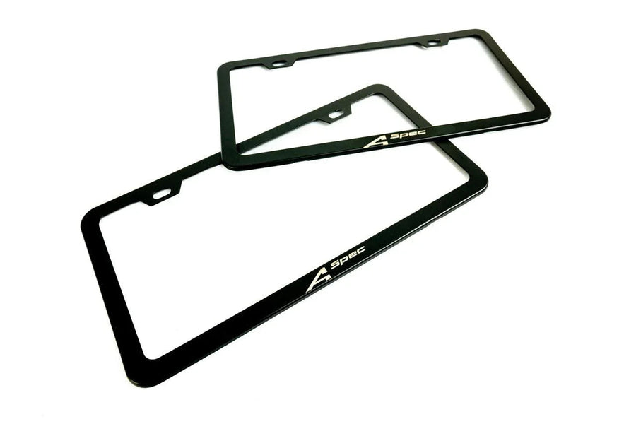 "A Spec" License Plate Frame - Black, Pair