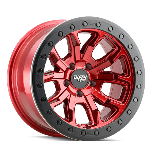 Dirty Life 9303 DT-1 17x9 / 5x127 BP / -38mm Offset / 78.1mm Hub Crimson Candy Red Wheel