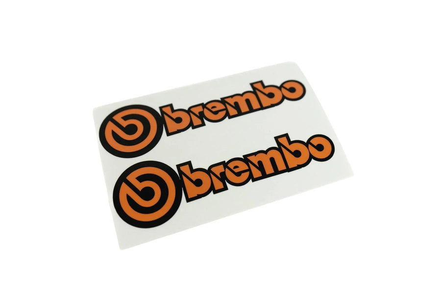 "Brembo" Brake Caliper High Temp Stickers - Custom Color Printed