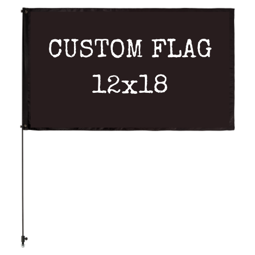 Custom 12x18 Whip Flag - USA Made World's Most Durable Whip Flag