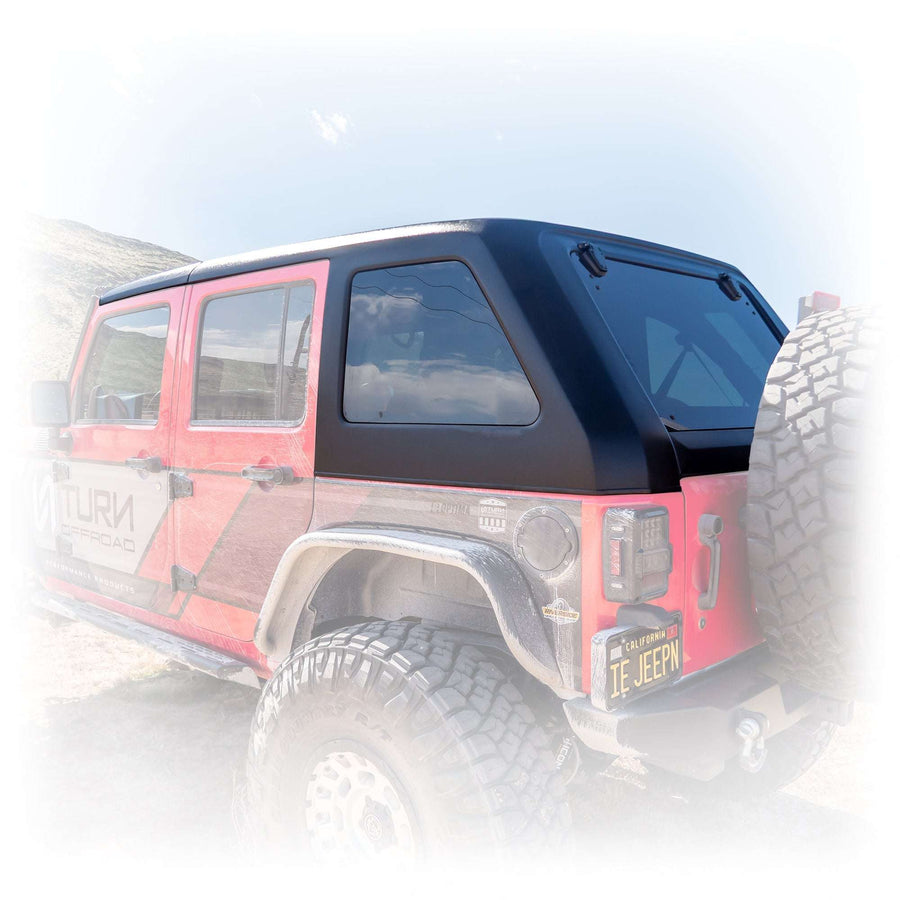 2-Piece Fastback Hard Top for Jeep Wrangler JK Unlimited 4-Door