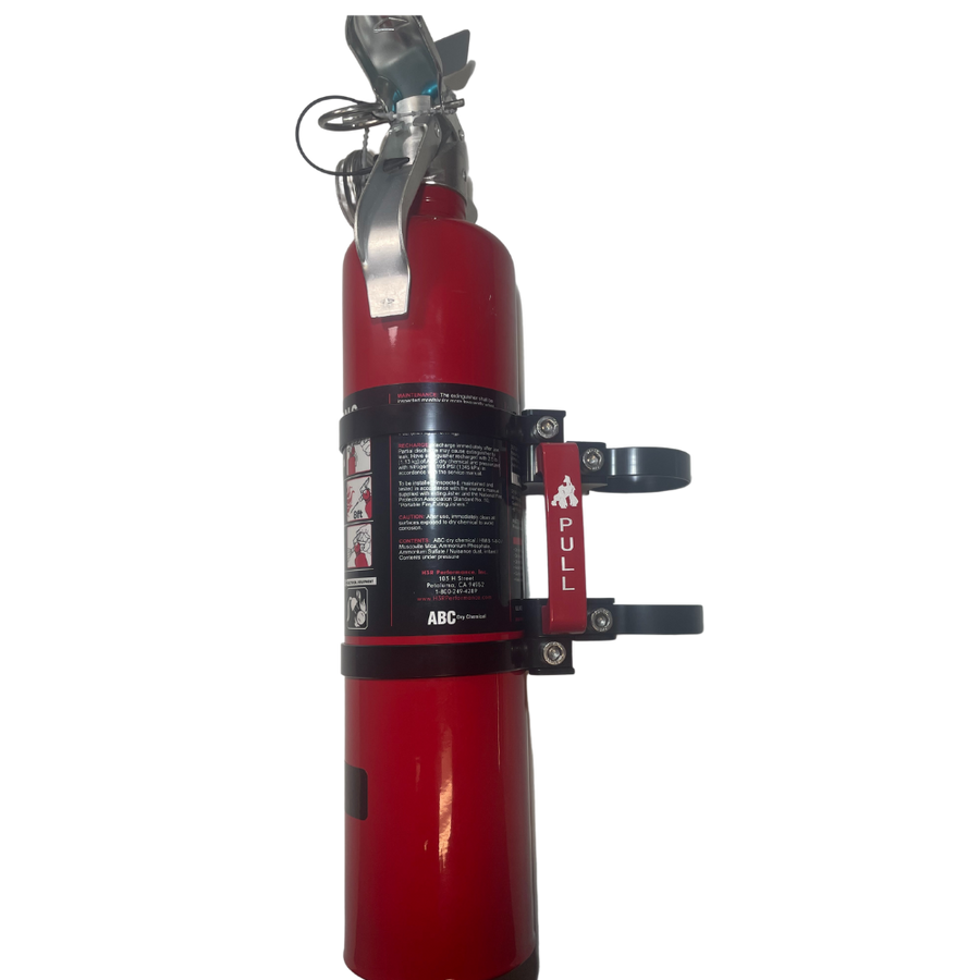 3" Fire Extinguisher Mount W/ Red H3R MaxOut 2.5LB Fire Extinguisher
