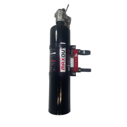 3" Fire Extinguisher Mount W/ Black H3R MaxOut 2.5LB Fire Extinguisher