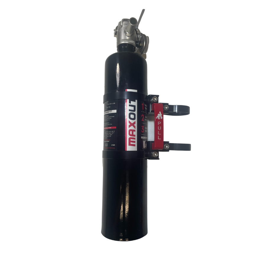 3" Fire Extinguisher Mount W/ Black H3R MaxOut 2.5LB Fire Extinguisher