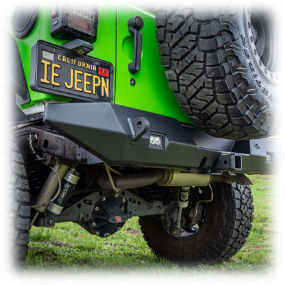 Rear Bumper with LED Pod Lights and Hitch Receiver for Jeep Wrangler JK