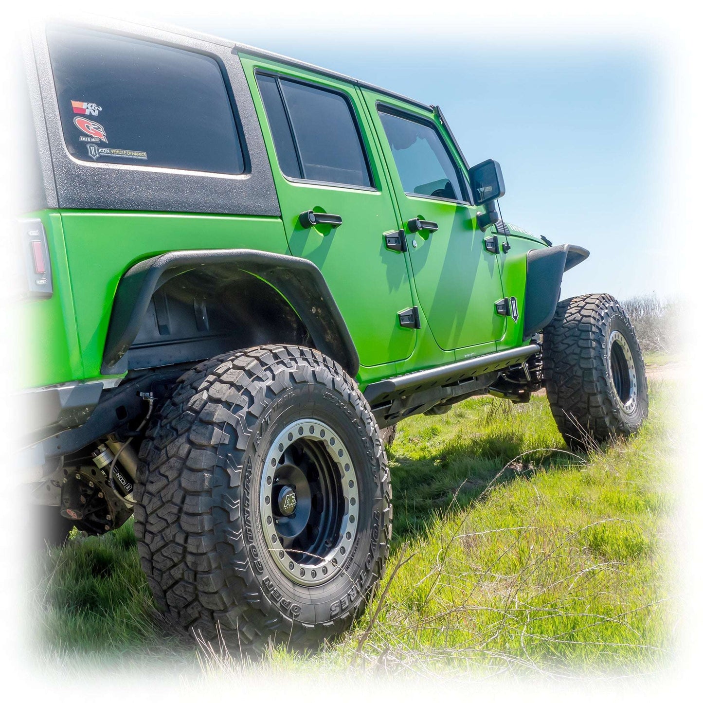 Rock Slider Steps with Frame-Mount System for Jeep Wrangler JK 4-Door
