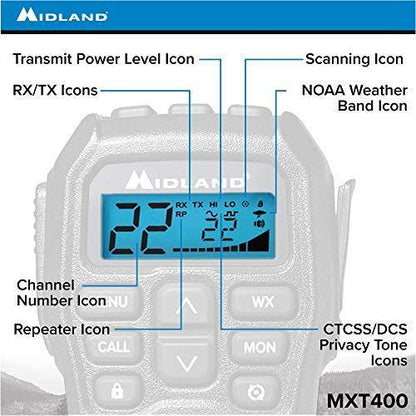 Midland MXT275 MicroMobile Repeater-Capable GMRS Radio 15W