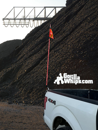 4' LED Whip Xtreme Mining Industrial Safety Single Whip
