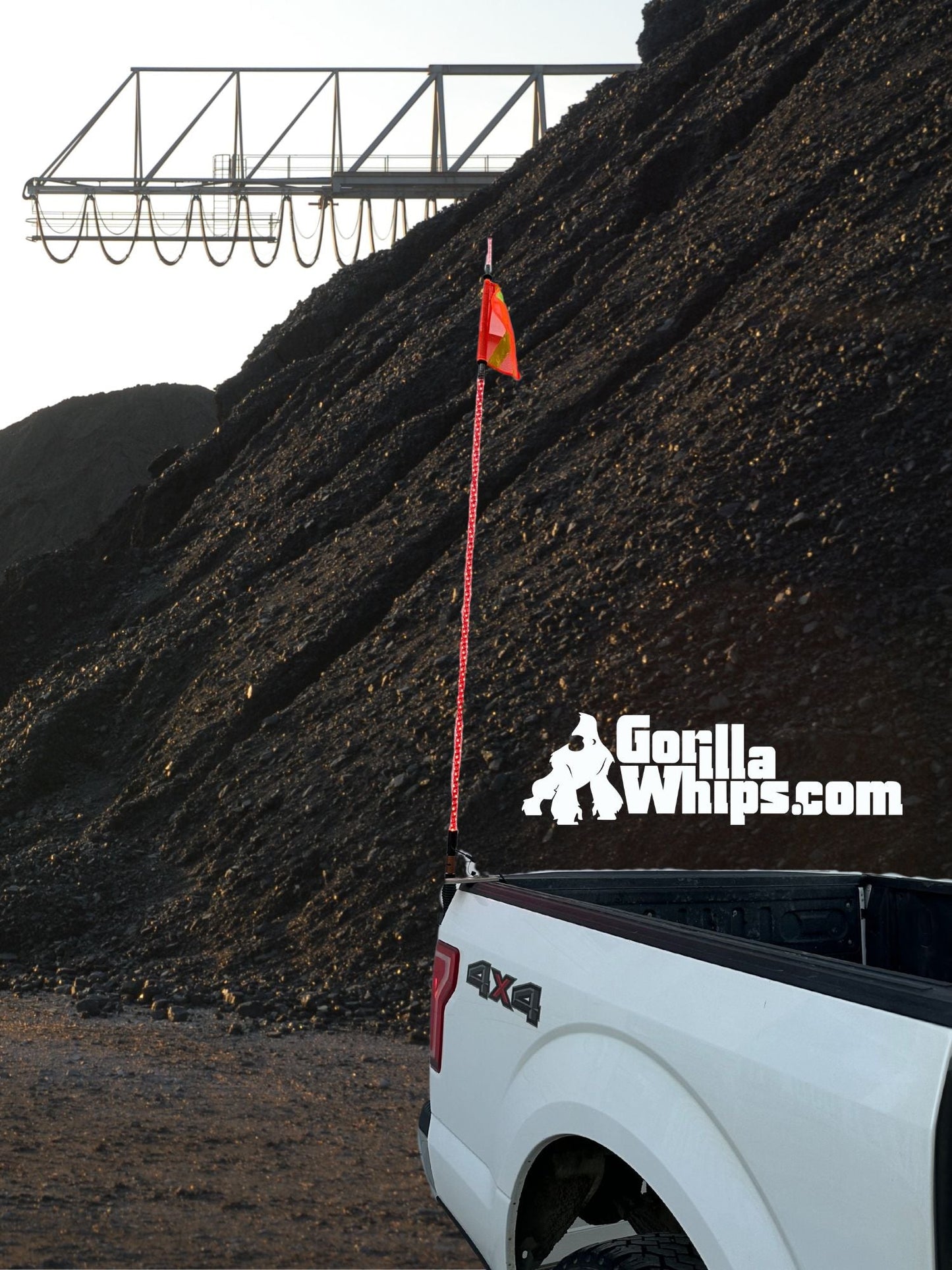 8' LED Whip Xtreme Mining Industrial Safety Single Whip