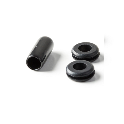 1 Set Safety Whip Grommets and End Caps (Fits 1/4"-5/16 pole)