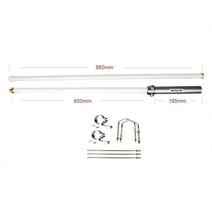 Retevis MA02 VHF / UHF Omnidirectional Fiberglass Base Station Antenna