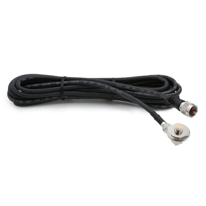 Rugged Radios 15 Ft Antenna Cable with Removable Mini 3/8 NMO Bulkhead Mount