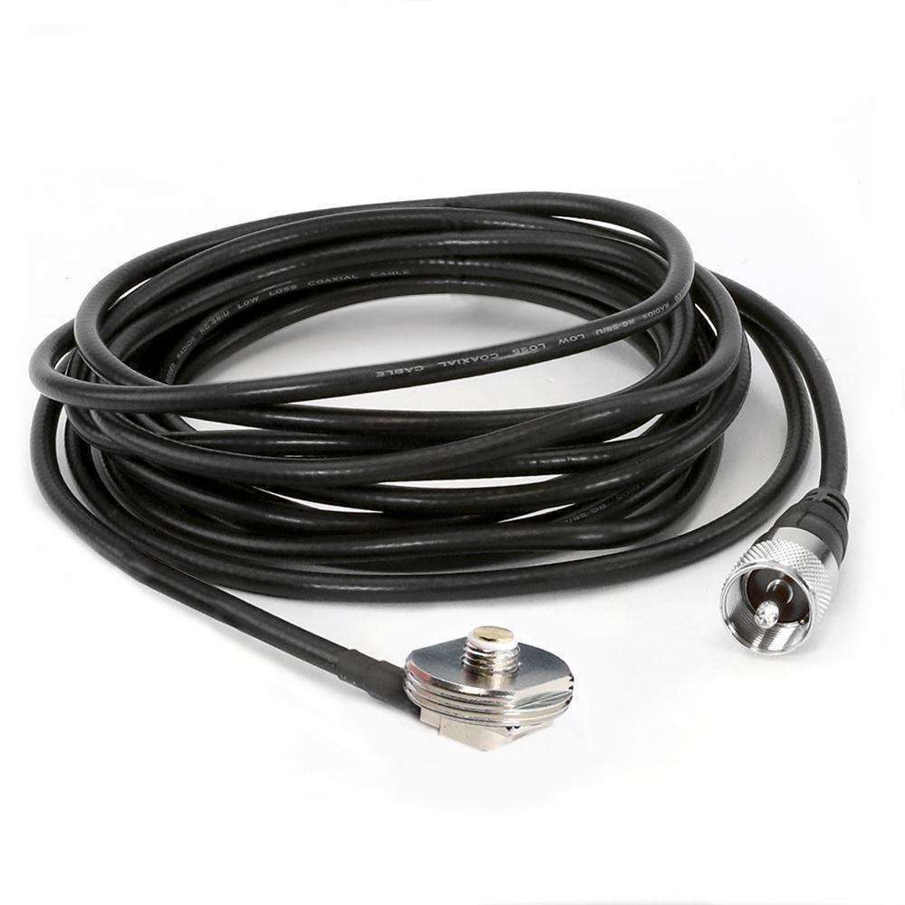 Rugged Radios 15 Ft Antenna Coax Cable with 3/8 NMO Mount
