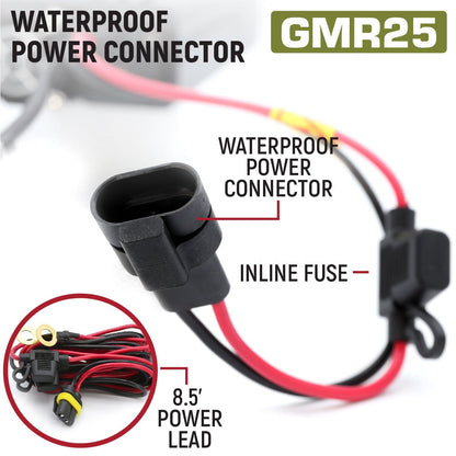 Rugged Radios Adventure Radio Kit - GMR25 Waterproof GMRS Mobile Radio Kit and External Speaker