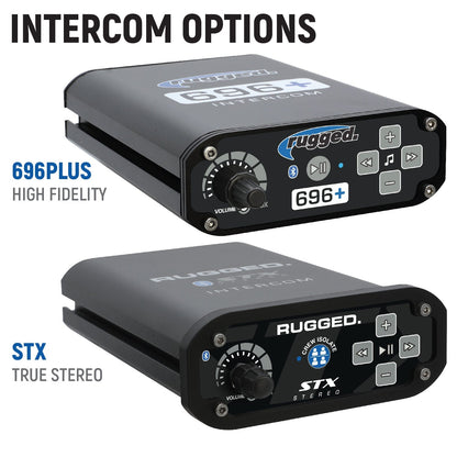 Rugged Radios Can-Am Commander and Maverick Complete Communication Kit with Bluetooth Intercom and 2-Way Radio - Glove Box Mount