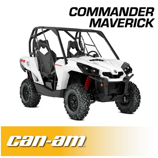 Rugged Radios Can-Am Commander and Late Model Maverick Complete Communication Kit with Bluetooth Intercom and 2-Way Radio - Dash Mount