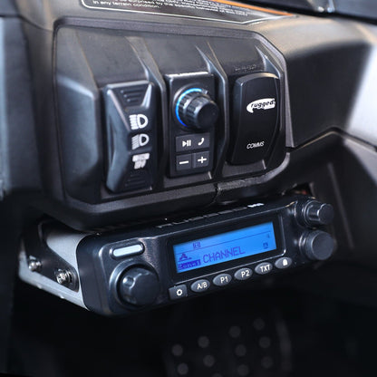 Rugged Radios Can-Am Maverick R Complete Communication Kit with Rocker Switch Bluetooth Intercom and 2-Way Radio