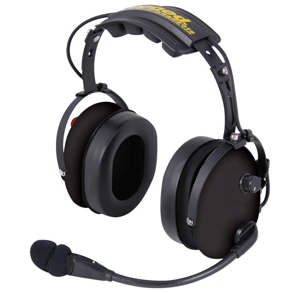 Rugged Radios HS11 Fire Safety Industrial Over the Head OTH Headset with Push to Talk PTT