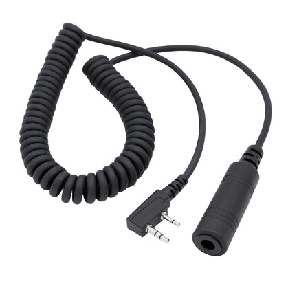 Rugged Radios OFFROAD Headset / Helmet Coil Cord Cable for Rugged Radios and Kenwood Radios