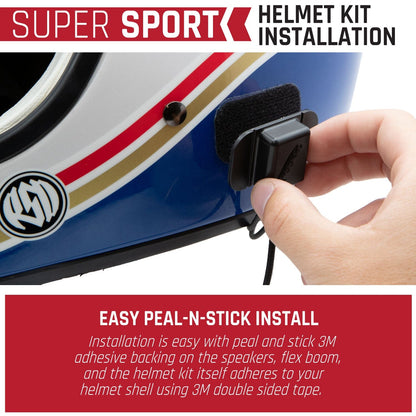 Rugged Radios SUPER SPORT Complete Motorcycle Communication Kit with Lightweight SPORT Cables