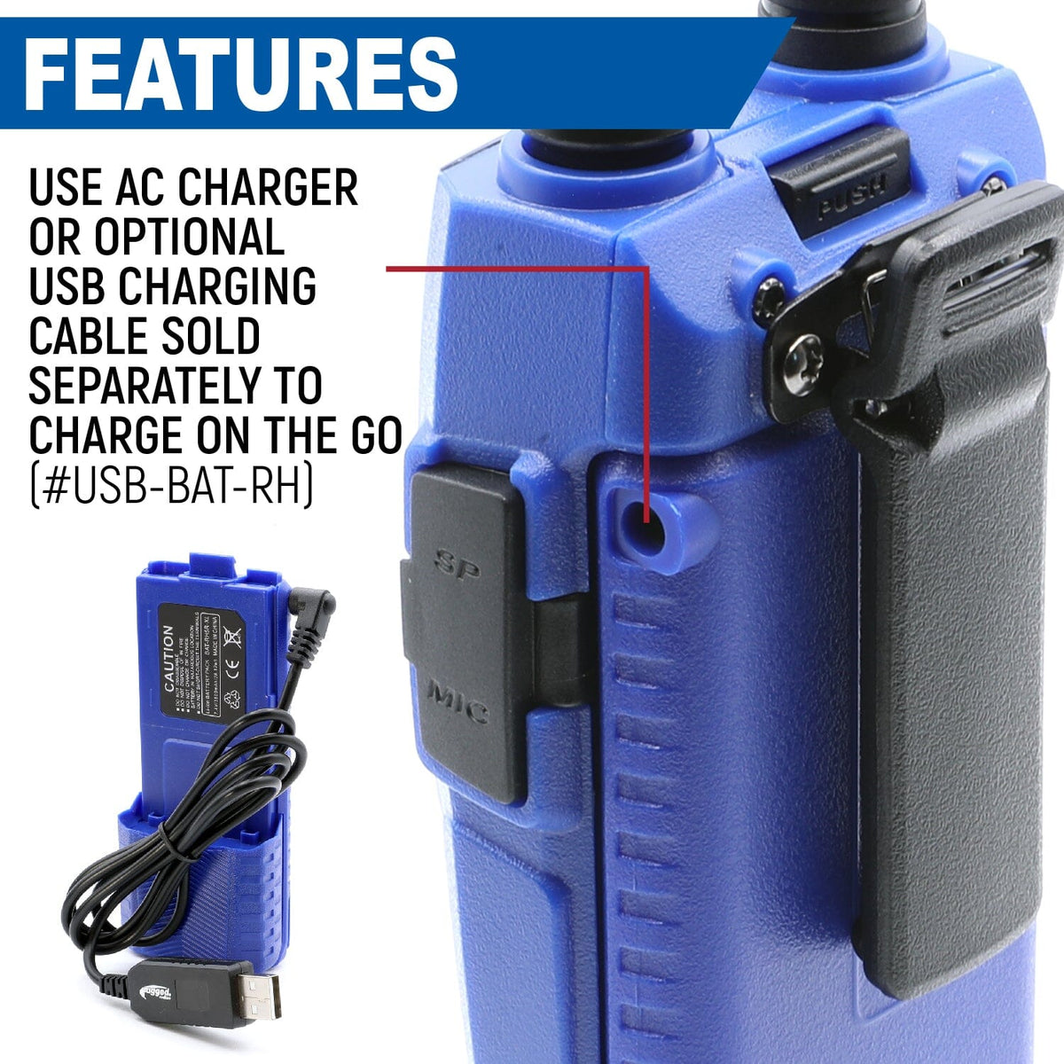 Rugged Radios V3 / RH5R Handheld Radio High Capacity 3800mAH Battery