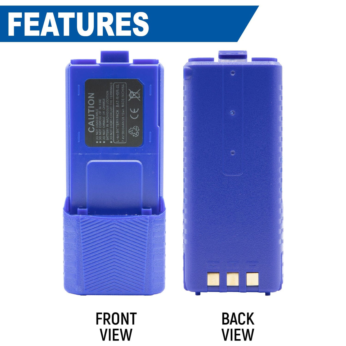 Rugged Radios V3 / RH5R Handheld Radio High Capacity 3800mAH Battery