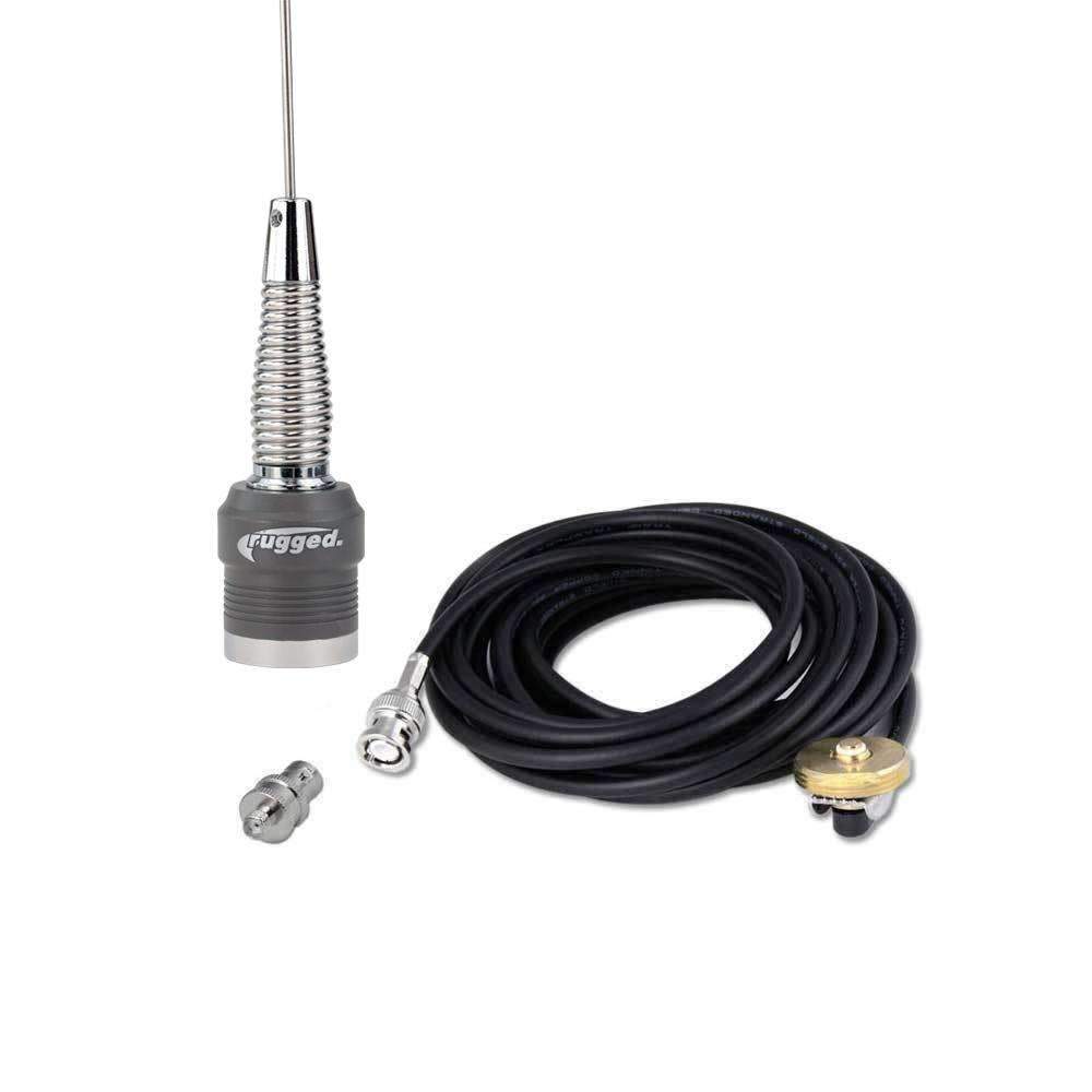 Rugged Radios VHF External Antenna Kit for Handheld Radios (VHF 144 - 174 MHz)