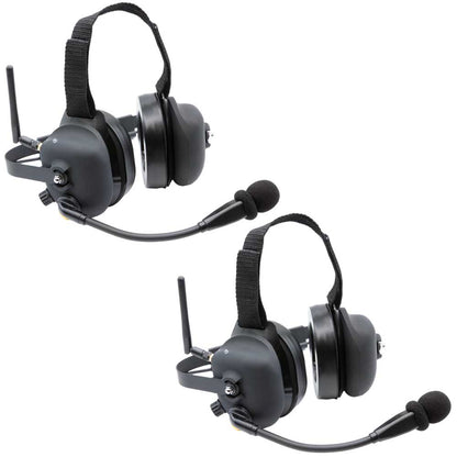 Rugged Radios Wireless Double Talk Dual Headset Intercom System (Hands Free)