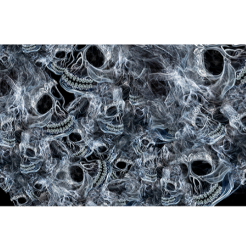 Smoke Skull 12x18 Grommet Whip Flag