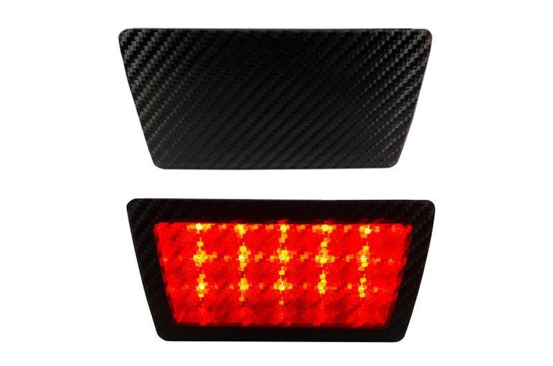 Special Edition Dark Smoke Carbon Fiber F1 / Rear Fog Light Overlay  - 2015-2022 Subaru WRX / STI