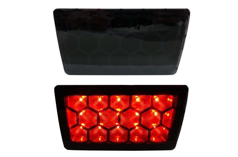 Special Edition Dark Smoke Honeycomb F1 / Rear Fog Light Overlay  - 2015-2024 Subaru WRX / STI
