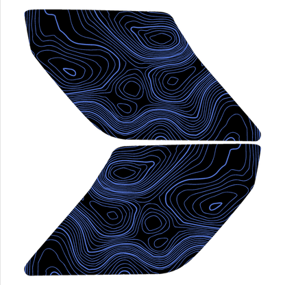 Topo Interior Sun Visor Overlays (Printed Series) - 2021+ Bronco (with Homelink)