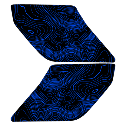 Topo Interior Lower Front Door Card Insert Overlays (Printed Series) - 2021+ Bronco 4 Door