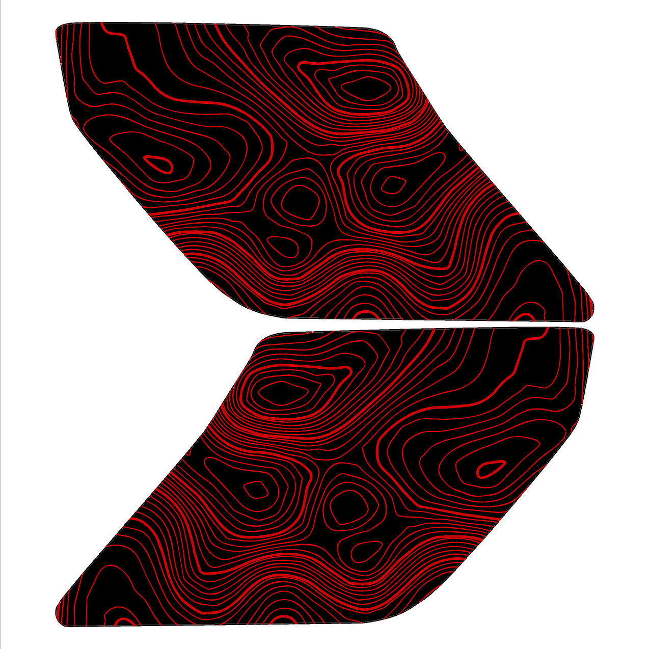 Topo Interior Door Handle Overlays - 2021+ Bronco