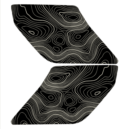 Topo Interior Sun Visor Overlays (Printed Series) - 2021+ Bronco (with Homelink)
