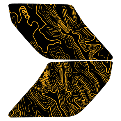 Topo Interior Lower Front Door Card Insert Overlays (Printed Series) - 2021+ Bronco 4 Door