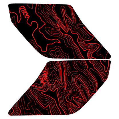 Topo Interior Sun Visor Overlays (Printed Series) - 2021+ Bronco (NO Homelink)