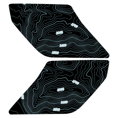Topo Interior Lower Front Door Card Insert Overlays (Printed Series) - 2021+ Bronco 4 Door