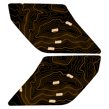 Topo Interior Sun Visor Overlays (Printed Series) - 2021+ Bronco (with Homelink)