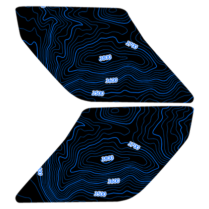 Topo Interior Lower Front Door Card Insert Overlays (Printed Series) - 2021+ Bronco 4 Door