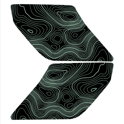 Topo Interior Sun Visor Overlays (Printed Series) - 2021+ Bronco (with Homelink)