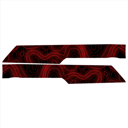 Topo Rear Interior Upper Door Card Insert Overlays (Printed Series) - 2021+ Bronco 4 Door