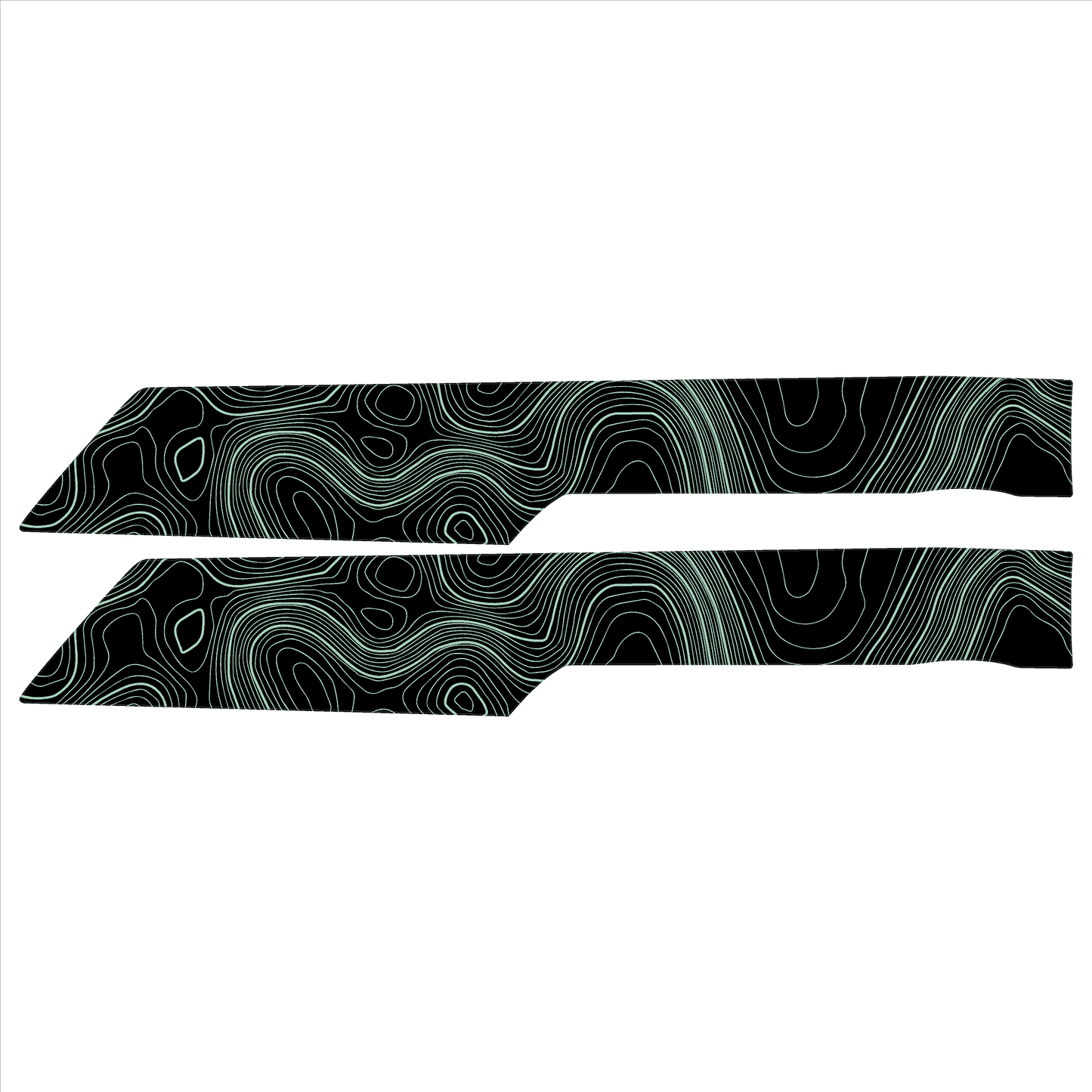 Topo Rear Interior Upper Door Card Insert Overlays (Printed Series) - 2021+ Bronco 4 Door